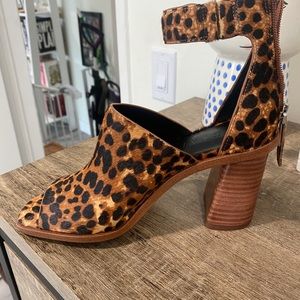 1.State Faen Genuine Calf Hair Block Heel Sandal